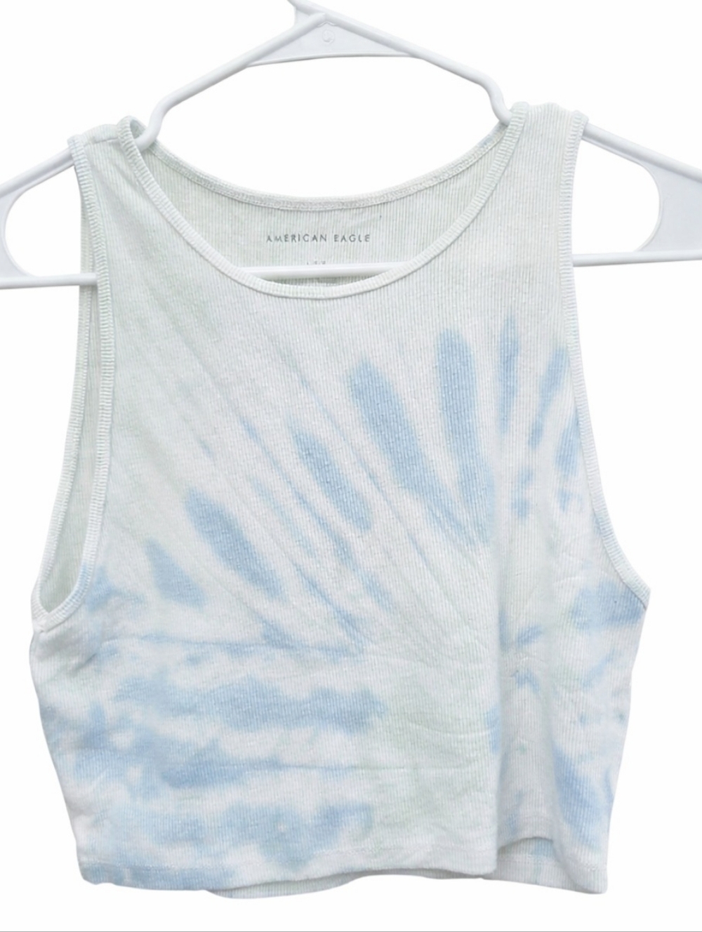 American Eagle Ribbed Tie‑Dye Crop Tank